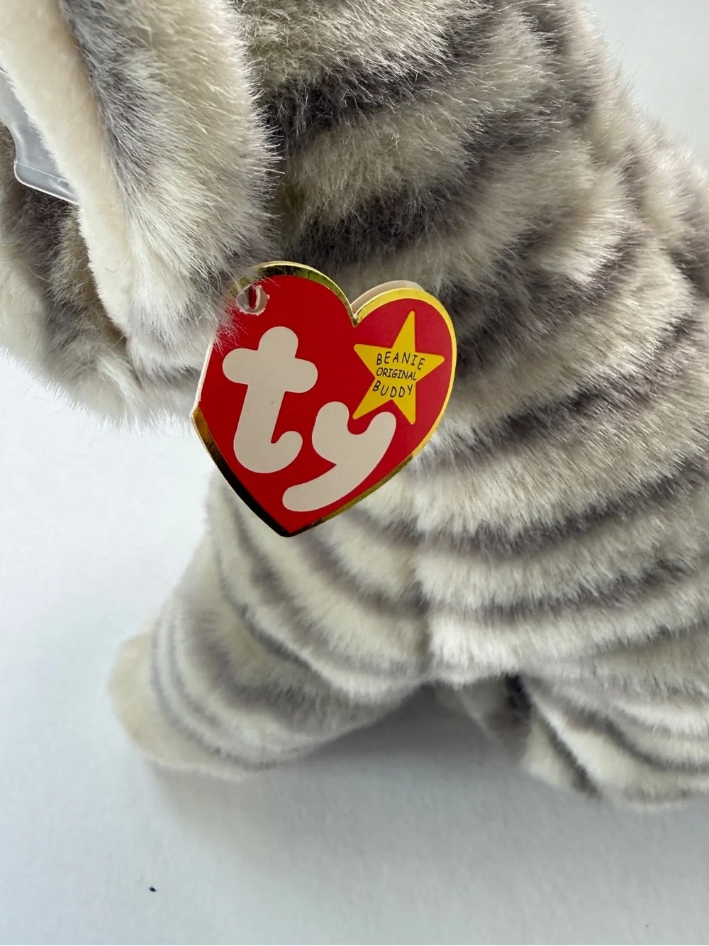 Ty Beanie Buddy Silver the Grey Tabby Cat 1999 – Mint Tags, Excellent Condition